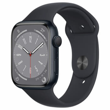 Apple Watch Series 8/ GPS/ Cellular/ 45mm/ Caja de Aluminio Medianoche/ Correa Deportiva Medianoche