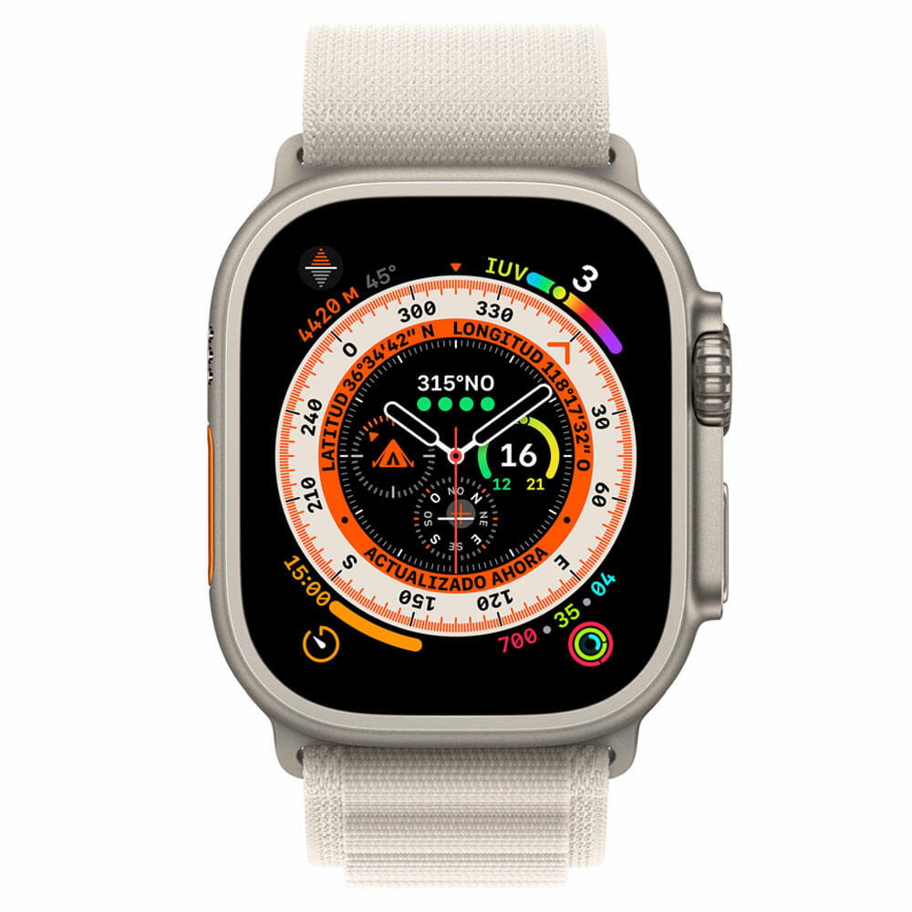 Apple Watch Ultra/ GPS/ Cellular/ 49mm/ Caja de Titanio/ Correa Loop Alpine Blanco S